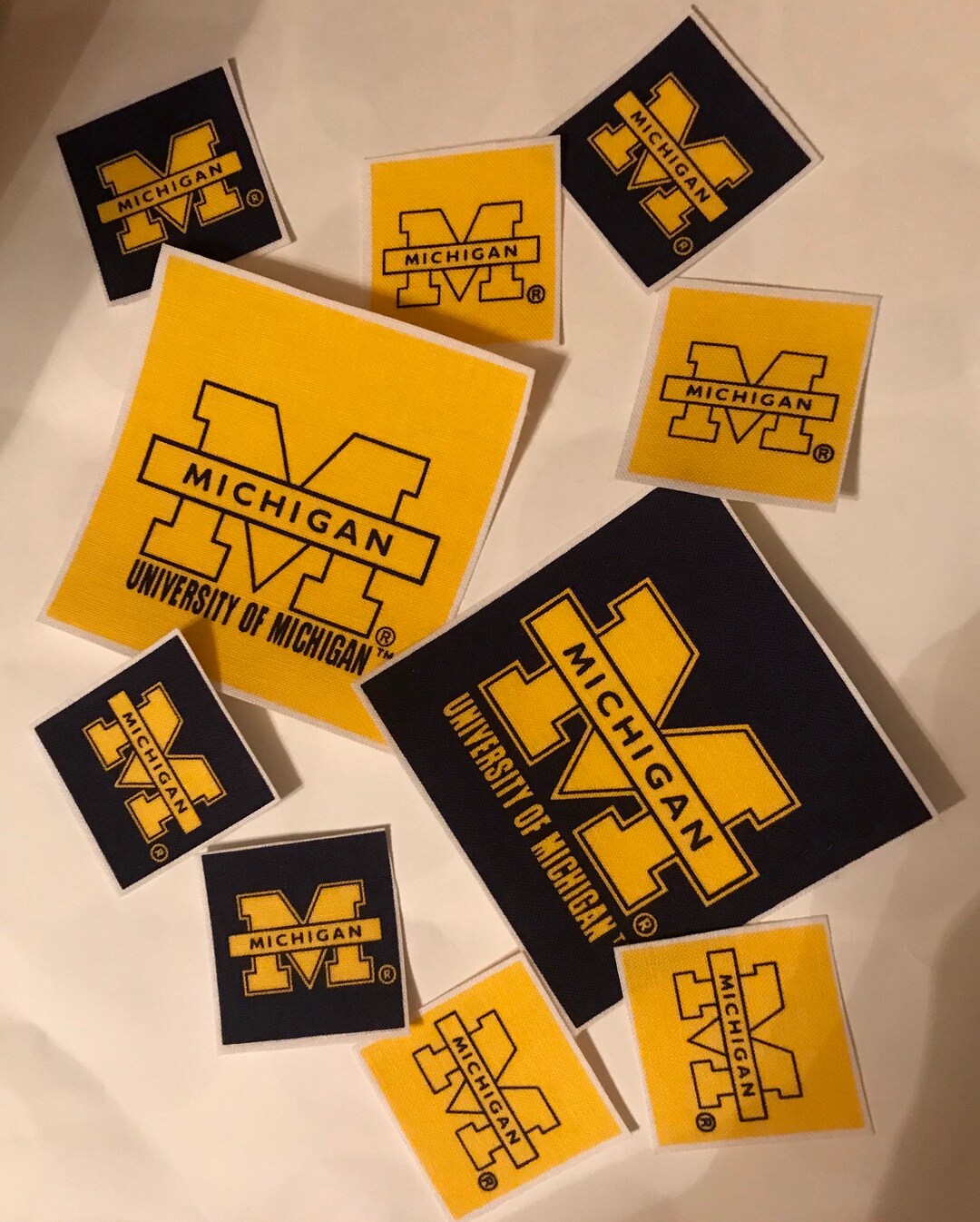 University of Michigan Iron on Fabric Appliques 10 Sports Etsy