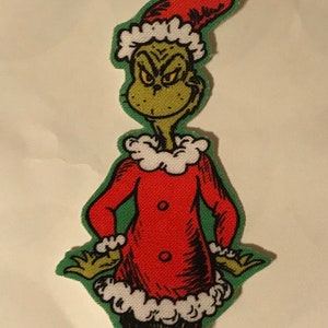 Christmas Iron on Decals 6Pcs Christmas Iron on Patches for Clothing,  Christmas Heat Transfer Stickers Iron on Santa Grinch Pattern for T-Shirts