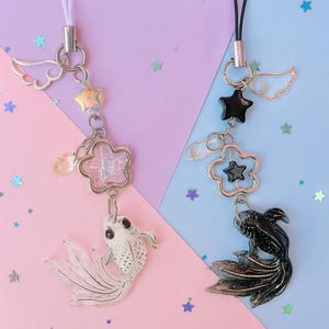 Yin Yang Koi Fish Keychain Set: Kawaii Couple Charms