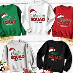 Matching Family Christmas Squad Sweatshirts, Custom Christmas Tee, Family Christmas Squad Shirt for Women Men, Christmas Squad Tshirt 2024