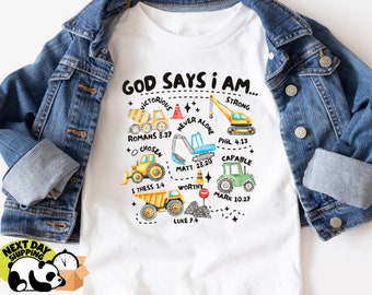God Says I Am Shirt, Bible Verse Shirt, Bible Verse Christian Tee, Christian Shirt, Jesus Toddler Tshirt, Christian Shirt for Kids, Kids Tee