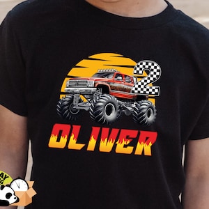 Custom Monster Truck Birthday Shirt, Family Birthday Truck Shirt, Birthday Boy Monster Truck Shirt, Monster Truck Birthday Shirt, Truck Tee