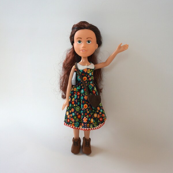 MakeUnder Doll // Ruby the bookworm // with Accessories - One of a Kind, Upcycled, Re-painted, ready for love!