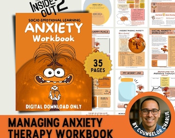 Managing Anxiety Worksheets for Kids Teen Anxiety Workbook Therapist Toolkit Socio Emotional Learning Coping Skills Inside Out Emotions