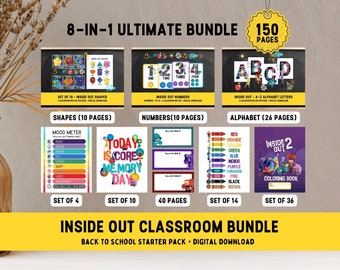 Inside Out 2 Emotions Classroom Activity Bundle Kindergarten Preschool Homeschool Printable Emotions Feelings Therapy SEL Pages