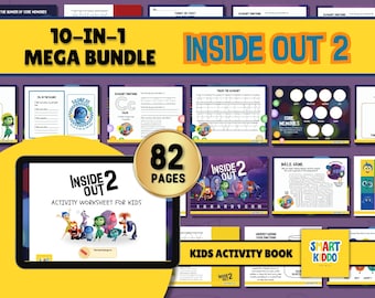 Inside Out 2 Emotions Regulation for Kids Activity Book Bundle Coloring Book Emotions Worksheets Preschool Toddlers Homeschool Printable