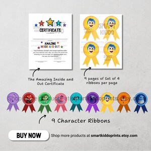 Inside Out 2 Classroom Certificate Award School Rewards Activity (Amazing Inside and Out) For Kids Teens Adult Therapy Counseling Printable Social Emotional Learning Inside Out Classroom Decor Behavior Recognition SEL Print  Inside Out Bulletin Board