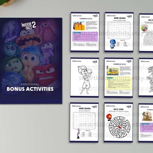 Inside Out 2 Therapy Workbook Emotions Worksheet Kids, Teens, School ...
