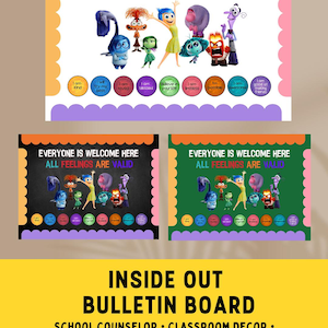 Inside Out 2 Bulletin Board for School Counselors Therapy Kit Classroom ...