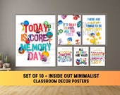 Inside Out 2 Classroom Poster Printable 10-pack Minimalist Theme Inside Out Movie Quotes SEL Feelings Emotions Therapy Digital Download