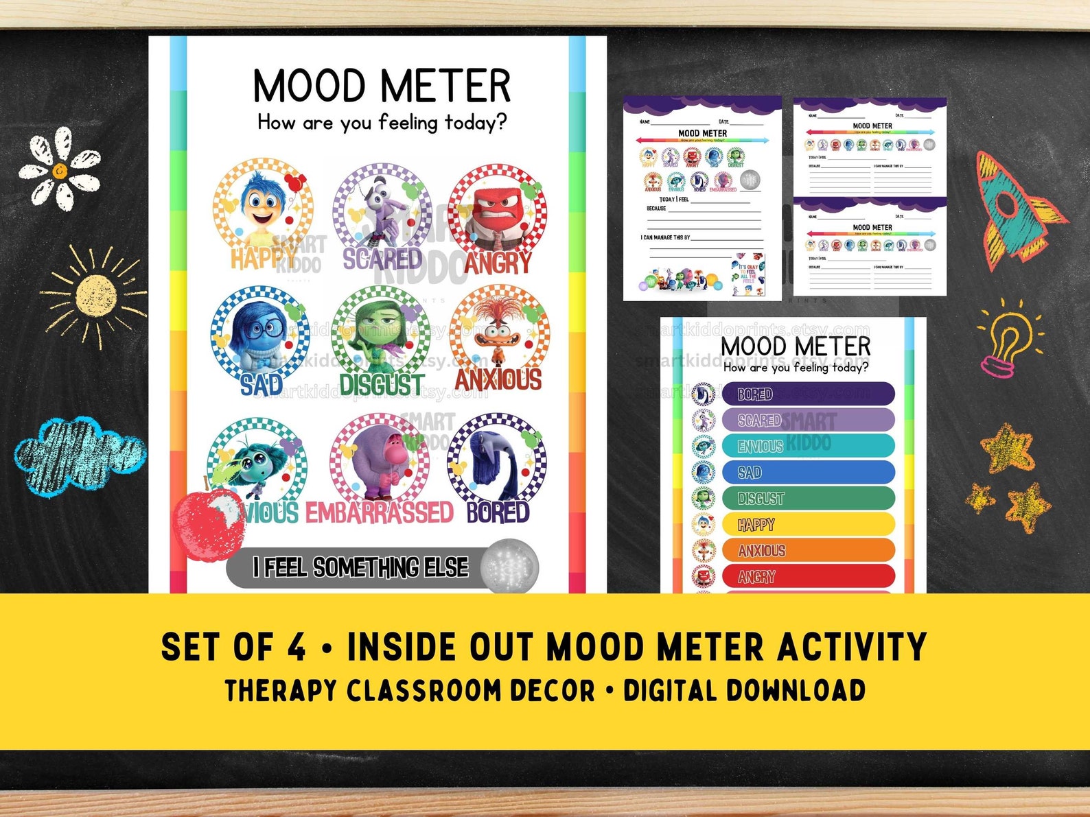 Inside Out 2 Emotions Mood Meter Activity How Do You Feel Today SEL ...