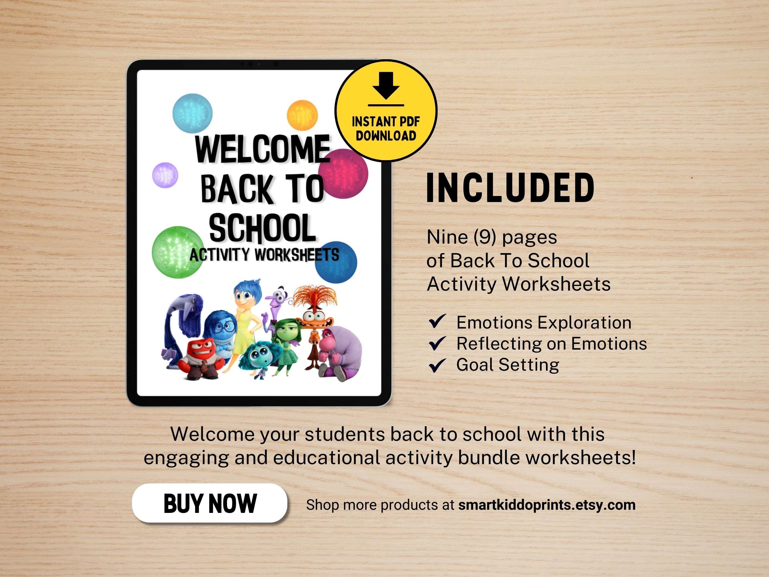 Inside Out 2 Emotions Activity Worksheet Classroom Therapy for Kids ...