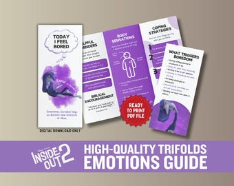 Folder Inside Out 2 Emoties Emotiesgids ENNUI SEL Emotionele regulatie voor school Counseling Resource Kit Coping Skills-brochure