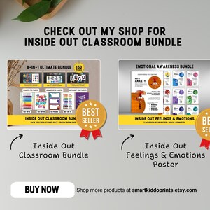 Inside Out 2 Classroom Certificate Award School Rewards Activity (Amazing Inside and Out) For Kids Teens Adult Therapy Counseling Printable Social Emotional Learning Inside Out Classroom Decor Behavior Recognition SEL Print  Inside Out Bulletin Board