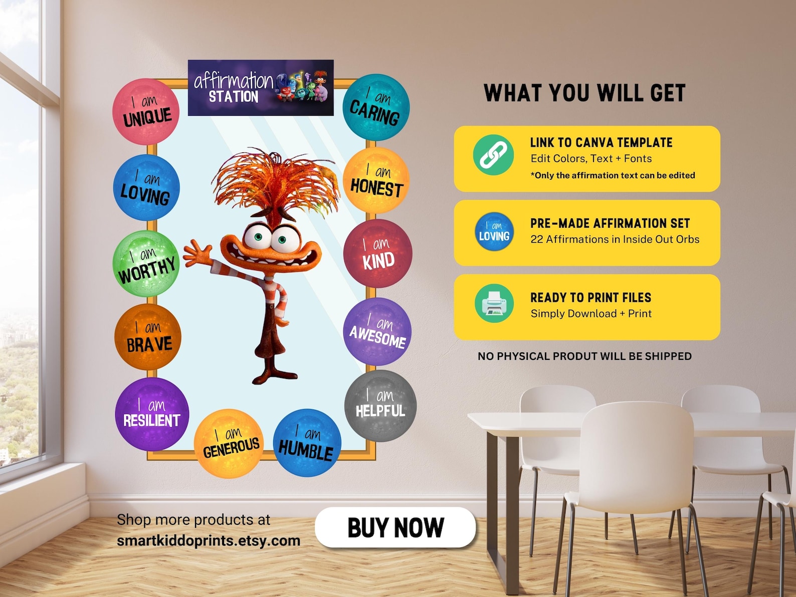 Inside Out 2 Affirmation Station for Classroom School Therapy Self ...