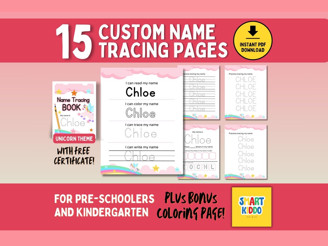 Custom Name Tracing Sheet Practice Name Writing Learn How to Write Name ...