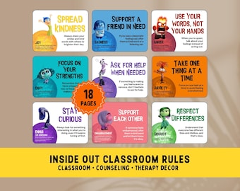 À l'envers Règles de la classe Décoration d'affirmations positives Social Apprentissage émotionnel Capacités d'adaptation Ressources thérapeutiques Renforcement du comportement Poster