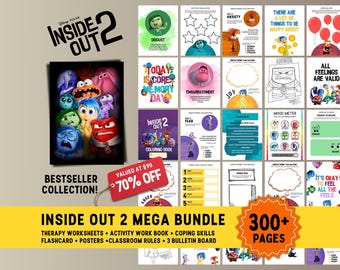 Inside Out 2 Therapy Worksheets Inside Out School Counselors Kit Kids Coping Skills Inside Out Bulletin Board Emotion Regulation SEL Poster