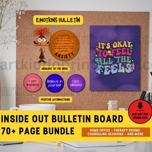 Inside Out 2 Bulletin Board Kit for Classroom Decor School Counselor Therapy Social Emotional Learning Coping Skills Therapy SEL Poster