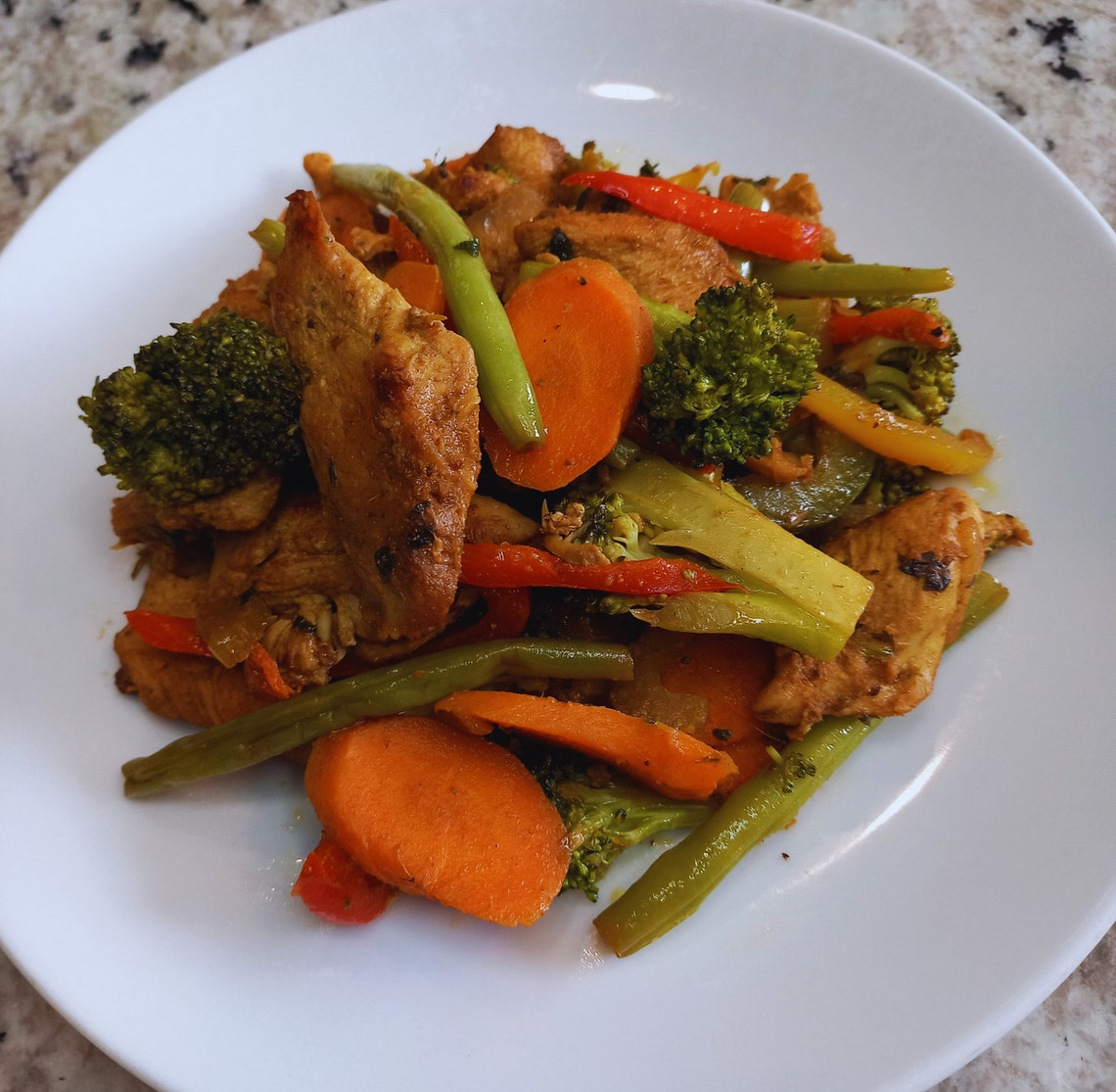 Chicken and Vegetable Dinner Recipe, Homemade Meal PDF Digital Download