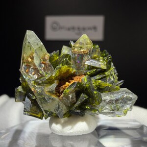 Garden Series: Garden Quartz Crystal w/ Green Epidote Mineral Specimen Rock Stone For Diorama/Home Decor