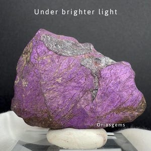 Purpurite Purple Metallic Sheen Manganese Mineral Specimen Stone Rock Namibia