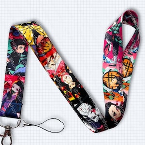 Anime Lanyards / Anime Schlüsselanhänger / Lanyards für Otaku Fans, Kawaii Geschenk / Schlüsselanhänger Demon 29