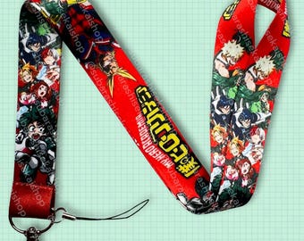 Cordón de Anime • Sublimación de Doble Cara • Diseño My Hero 03