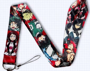 Cordón de Anime • Sublimación de Doble Cara • Diseño My Hero 04