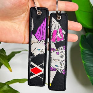 Double-Sided Embroidered Anime Keychain – Gift for Anime Fans and Collectors Hunter 03