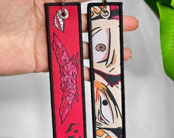 Brelok do kluczy Anime Jet Tag • Dwustronny haftowany wzór Jujut 01