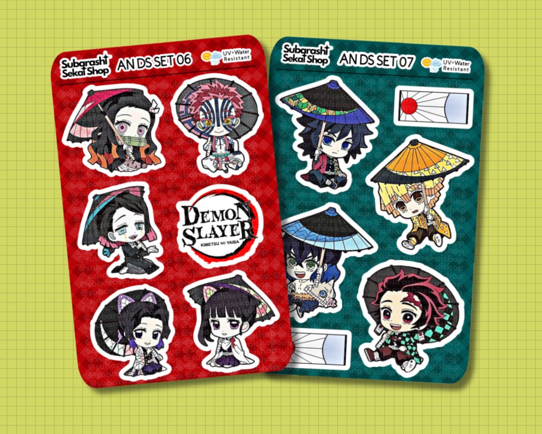 Sticker Anime Demon / Stickers Kawaii Chibi / Sticker Sheet / High ...