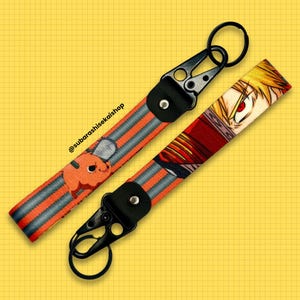 Brelok do kluczy / pasek na klucze Anime Jet Tag, dwustronny wzór – Chainsaw 02