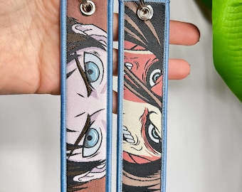 Llavero Anime Jet Tag • Diseño bordado de doble cara Attac 05