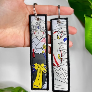 Llavero Jet Tag de Anime • Diseño bordado de doble cara • Inu 01
