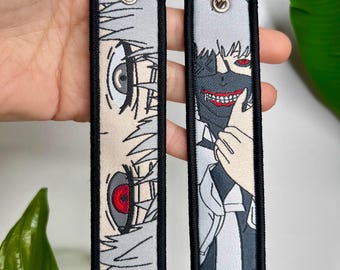 Anime Jet Tag Schlüsselanhänger • Doppelseitig bestickt • Motiv Ghoul 01