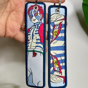 Anime Jet Tag Schlüsselanhänger • Doppelseitig besticktes Design Demon Sla 03