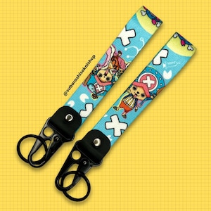 Llavero/correa para llaves de Anime Jet Tag, diseño de doble cara – Uno 01