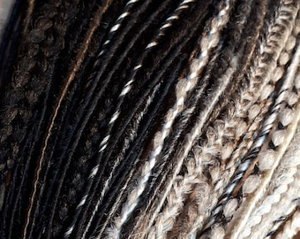 Personalisierte Dunkelbraun & Blond Dreadlocks: Synthetische Herbst Dreads