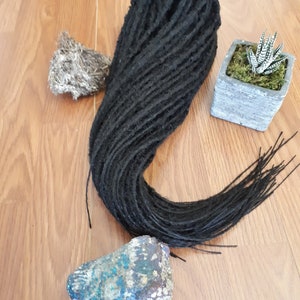 Black Synthetic Dreads: Crochet Wrappy Style, SE or DE Dreadlock Kit