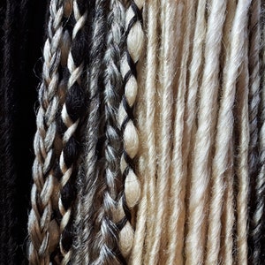 Black & Blonde Synthetic Dreads: SE or DE Accent Kit