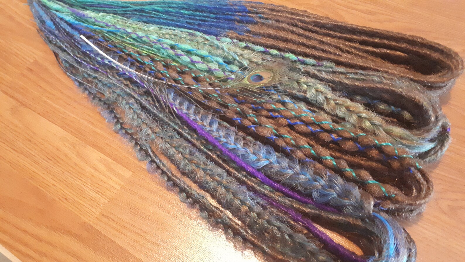 Custom Teal Blue Green Ombre Dreadlocks Peacock Synth Dreads | Etsy