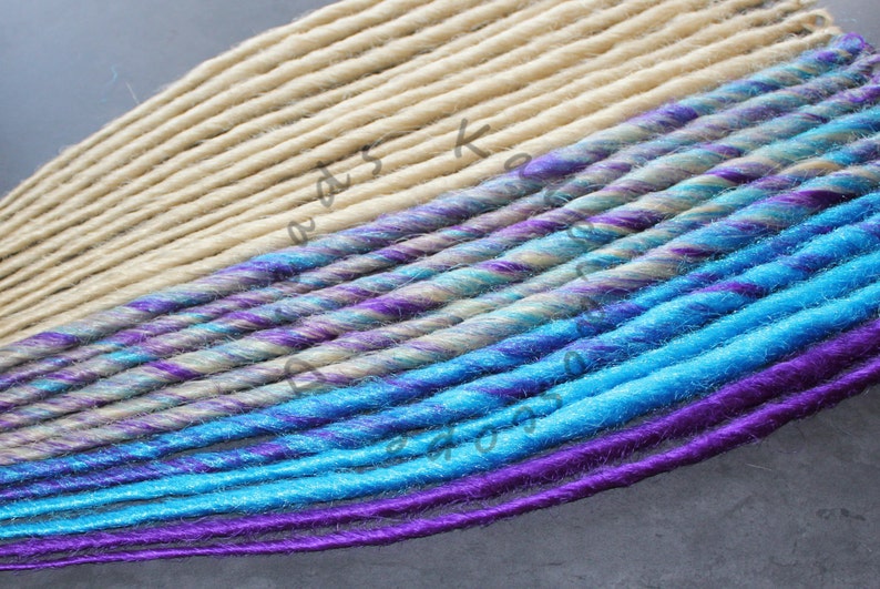 Synthetic Dreadlocks Blonde Turquoise Purple Dreads SE or DE | Etsy