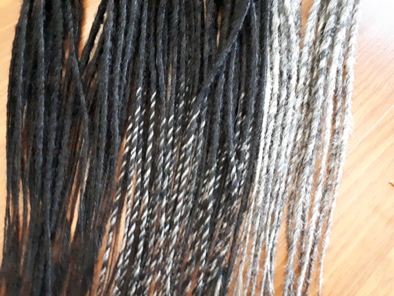 Synth Dreads Custom Black Silver Dreadlocks Se De Dreadlock Accent Kit Choose Your Quantity Partial Full Set Dread Hair Extensions