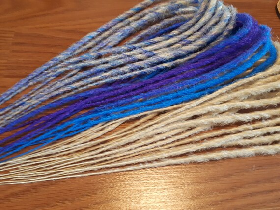 Synthetic Dreadlocks Blonde Turquoise Purple Dreads SE or DE | Etsy