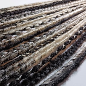 Custom Black to Blonde Ombre Dreadlock Extensions: SE or DE Braids