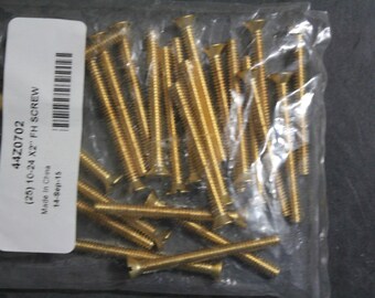 25 10-24 - 2" FH Screw - Brass Screws