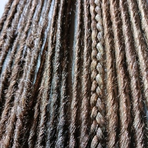Brunette Synthetic Dreadlocks: SE or DE Braid-In Dreads