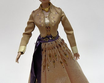 Disney Frozen 2 Anna Doll,  Embellished with Crystal Rhinestones