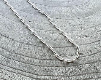 18 inch Sterling Silver Paperclip Chain